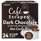 KupofK Coffee Cafe Escapes Dark Chocolate Hot Cocoa K-cups, 24-pack, featuring rich chocolate-flavored coffee pods for Keurig brewers.