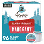 KupofK Coffee Caribou Mahogany K-cups for coffee brewing, featuring dark roasted coffee in a 24-count pack.