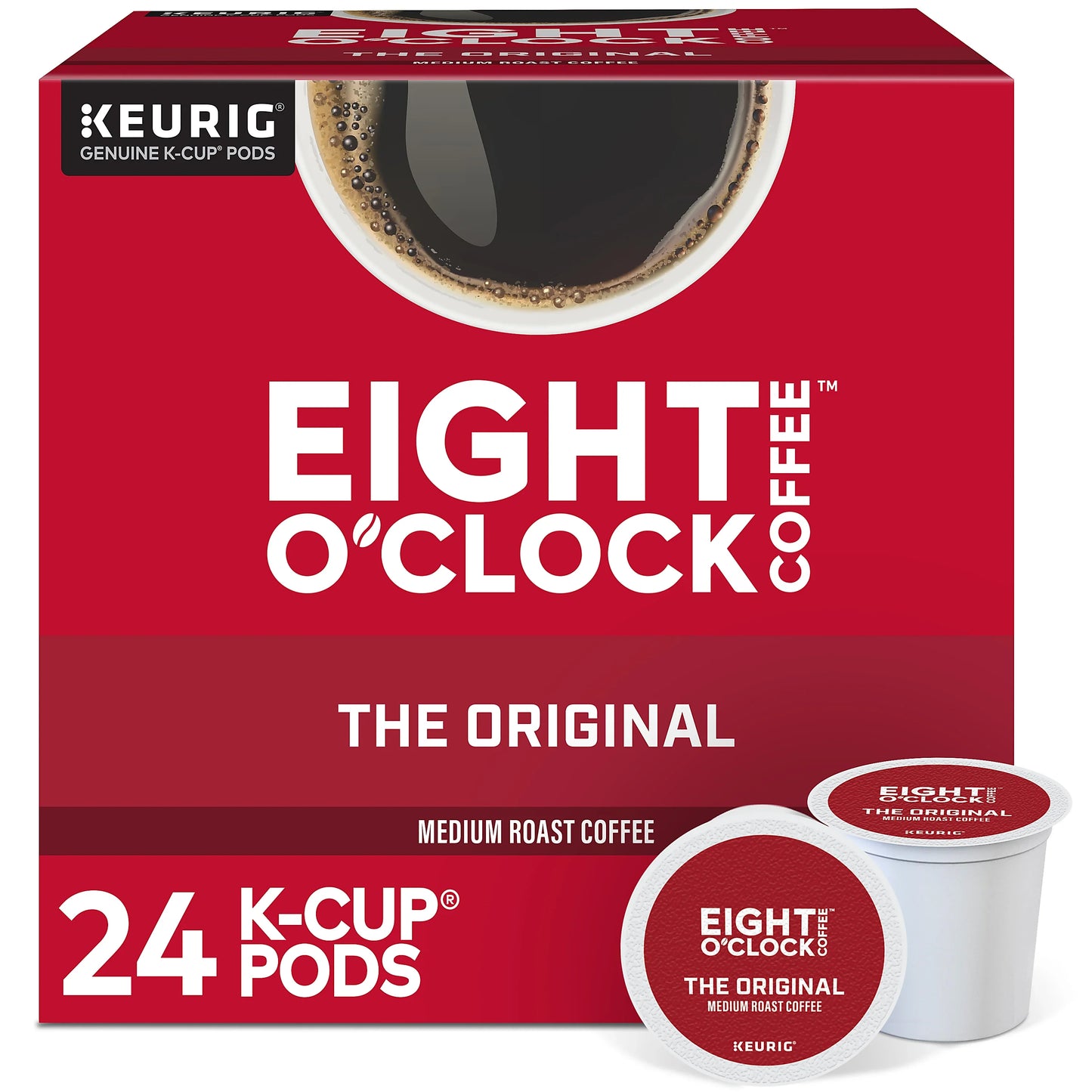 KupofK Coffee Original K-cups for coffee makers, 24-count pack of Eight O'Clock Coffee, rich and aromatic coffee pods