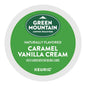 Green Mountain Caramel Vanilla Cream K-cups by KupofK Coffee, rich coffee pods with caramel and vanilla flavor for Keurig machines.
