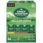 KupofK Coffee Green Mountain Coffee Regular Variety Box showing 24 assorted coffee packets in a colorful box.