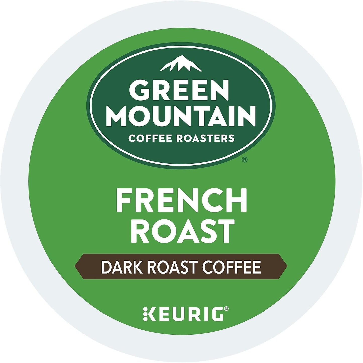 Green Mountain French Roast coffee Keurig K-cups by KupofK Coffee, 24-pack, featuring dark roasted coffee pods for brewing.