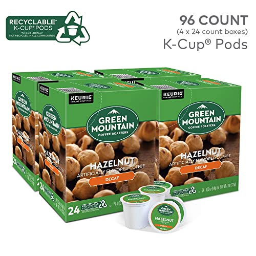 Green Mountain Hazelnut Decaf K-cups by KupofK Coffee, aromatic coffee pods with rich hazelnut flavor for K-cup brewers.