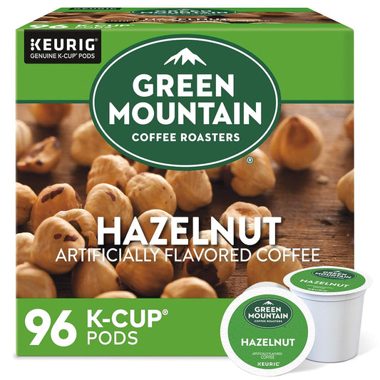 Green Mountain Hazelnut Keurig K-Cups by KupofK Coffee, coffee pods for Keurig machines featuring rich hazelnut flavor.