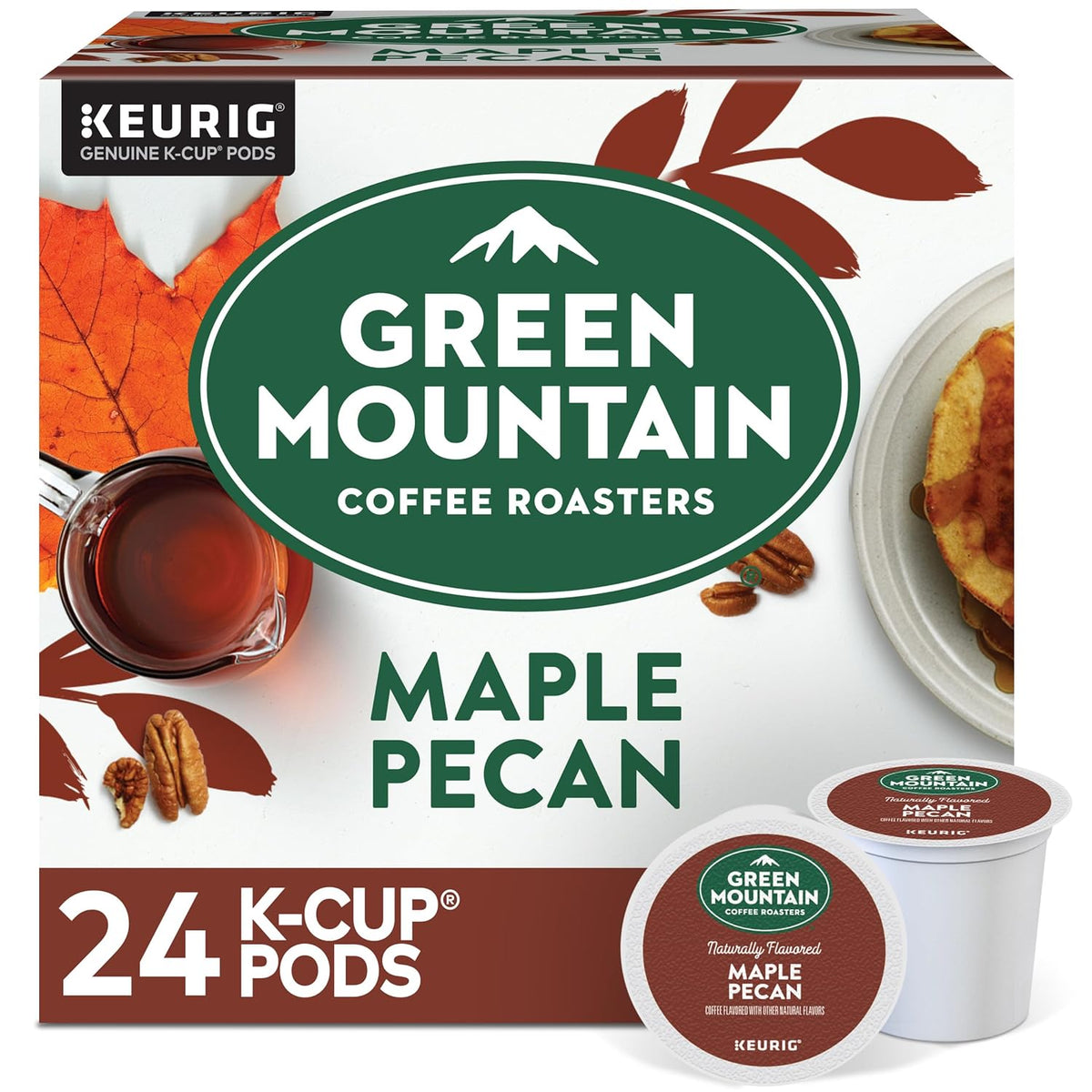 Green Mountain Maple Pecan K-cups by KupofK Coffee, coffee pods with rich maple and pecan flavor, for Keurig brewers