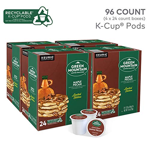 Green Mountain Maple Pecan K-cups by KupofK Coffee, single-serve coffee pods featuring rich maple and pecan flavor.