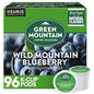 Green Mountain Wild Mountain Blueberry K-cup coffee pods by KupofK Coffee for Keurig brewers, featuring blue and green packaging.