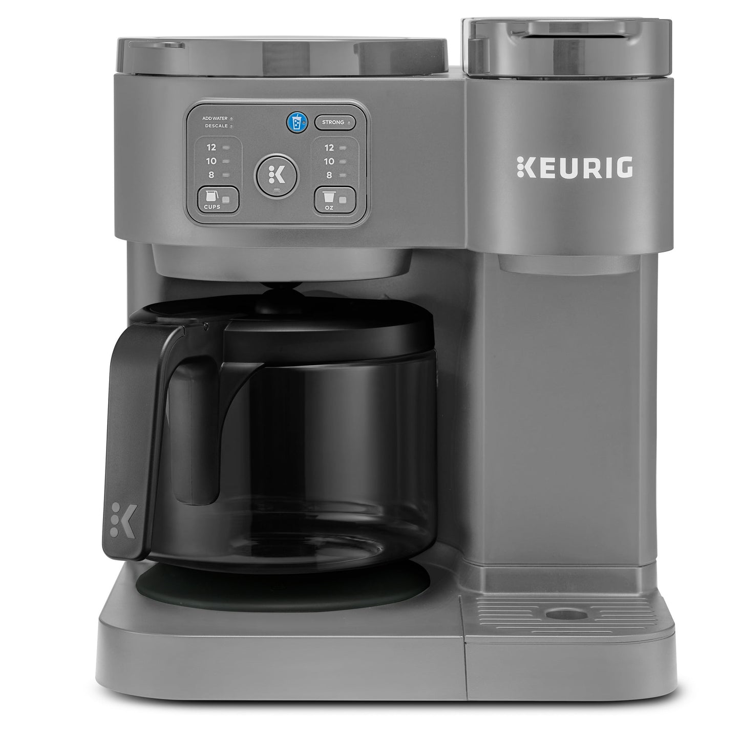 KupofK Coffee Keurig K-Duo Essentials black coffee maker with carafe for hot and iced single-serve K-Cup brewing