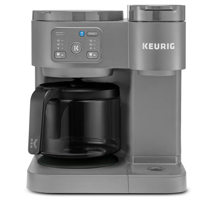 KupofK Coffee Keurig K-Duo Essentials black coffee maker with carafe for hot and iced single-serve K-Cup brewing