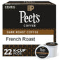 KupofK Coffee French Roast K-cups, single-serve coffee pods in a bulk box, featuring dark roasted coffee for rich flavor.