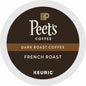 KupofK Coffee French Roast K-cups, dark roasted coffee pods in a bulk box, ideal for strong, rich flavor brewing.