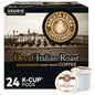 KupofK Coffee Barista Prima Decaf Italian Roast K-cups for coffee brewing, featuring rich, decaffeinated Italian roast coffee in single-serve cups.