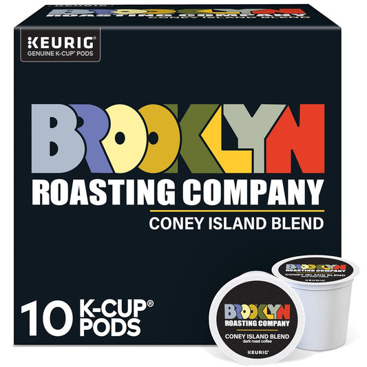 KupofK Coffee Brooklyn Roasting Company Coney Island Blend coffee K-cups for Keurig machines.