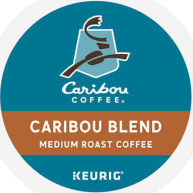 KupofK Coffee Caribou Blend Keurig K-Cups in bulk box of 96 for easy brewing and rich coffee flavor.