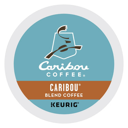 KupofK Coffee Caribou Blend Keurig K-Cups, 96-count bulk box of single-serve coffee pods with rich, smooth flavor.
