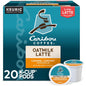 KupofK Coffee Caribou Coffee Caramel Comfort Oatmilk Latte K-cups, single-serving coffee pods with caramel and oatmilk flavor.