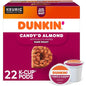 KupofK Coffee Dunkin Candy'd Almond Coffee K-cups, single-serve coffee pods with almond flavor for Keurig brewers.