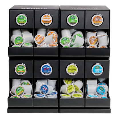 KupofK Coffee Keurig 8-compartment coffee organizer for storing coffee pods in a neat, accessible kitchen storage solution.