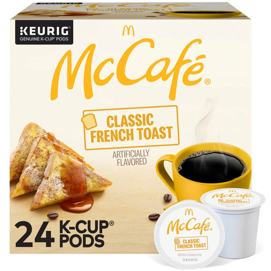 KupofK Coffee McCafe Classic French Toast K-cups for coffee makers, featuring rich, flavorful French toast-inspired coffee pods.