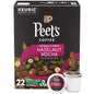 KupofK Coffee Hazelnut Mocha K-cups, 22-count pack of coffee pods with flavored hazelnut and mocha notes.