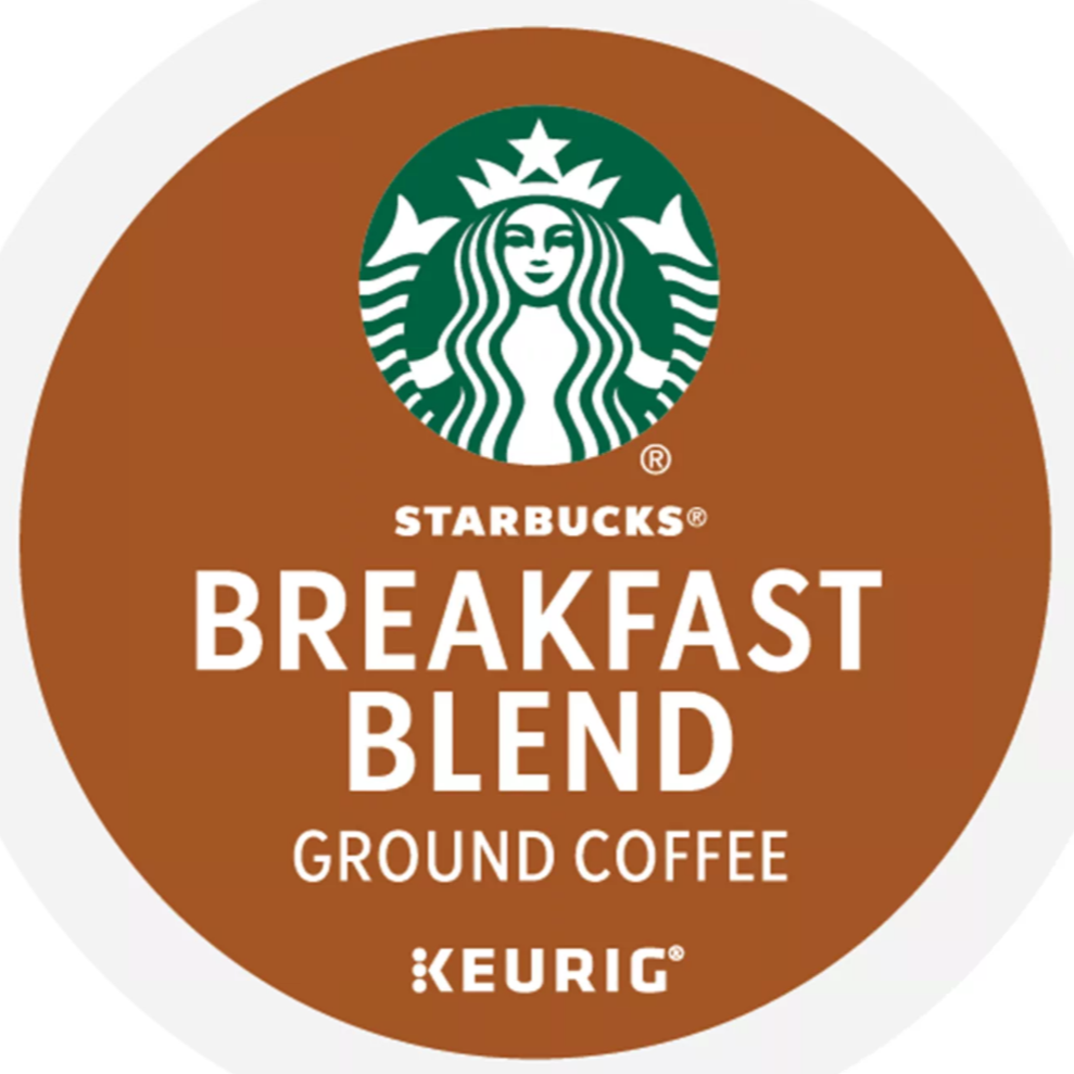 KupofK Coffee Starbucks Breakfast Blend K-cups in bulk, 88 count, for Keurig brewing machines, featuring rich, smooth coffee flavor.
