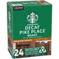 KupofK Coffee Starbucks Decaf Pike Place coffee bag with label and branding, showcasing the decaffeinated roast.