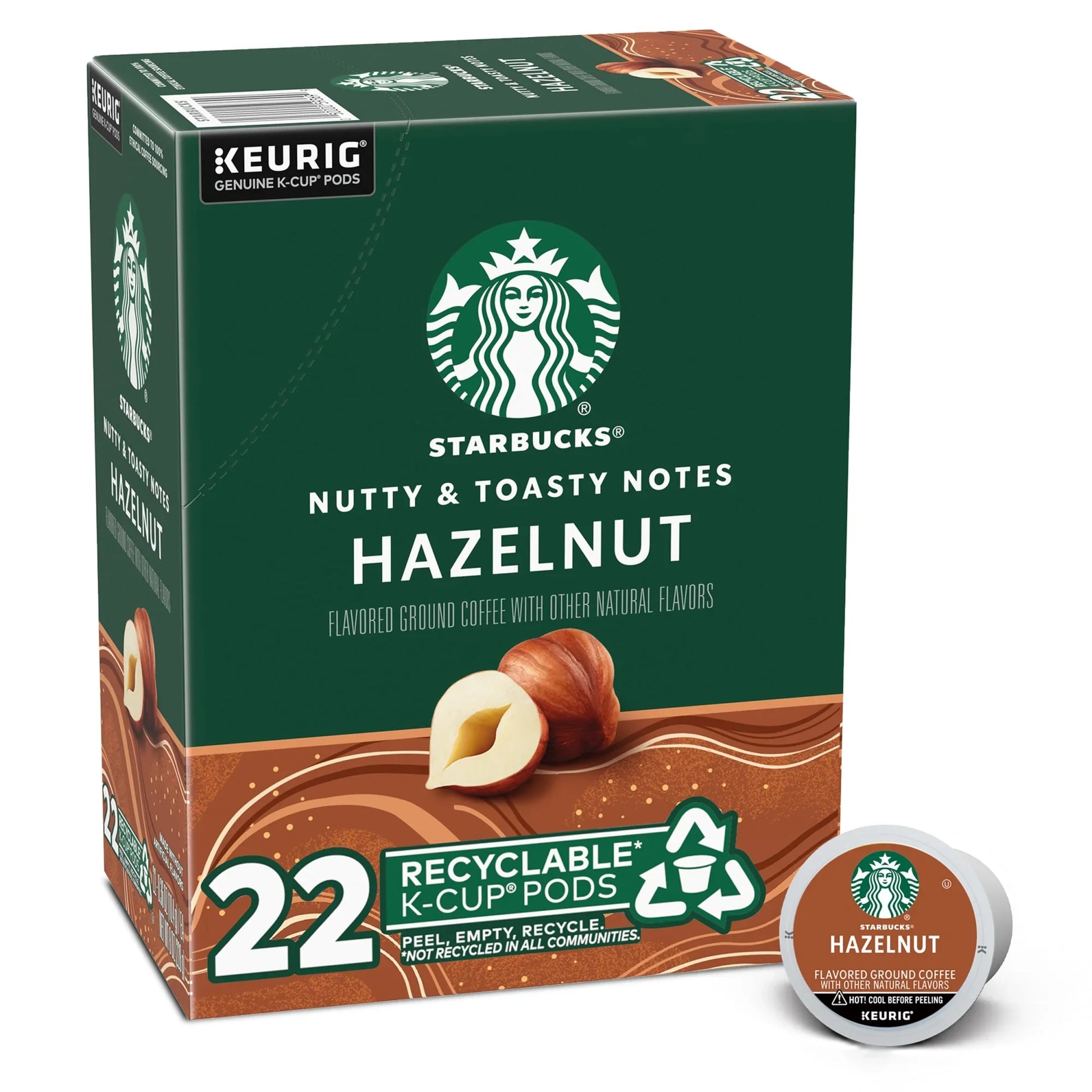 Starbucks Hazelnut coffee Keurig K-cups by KupofK Coffee, single-serve coffee pods for K-cup compatible machines