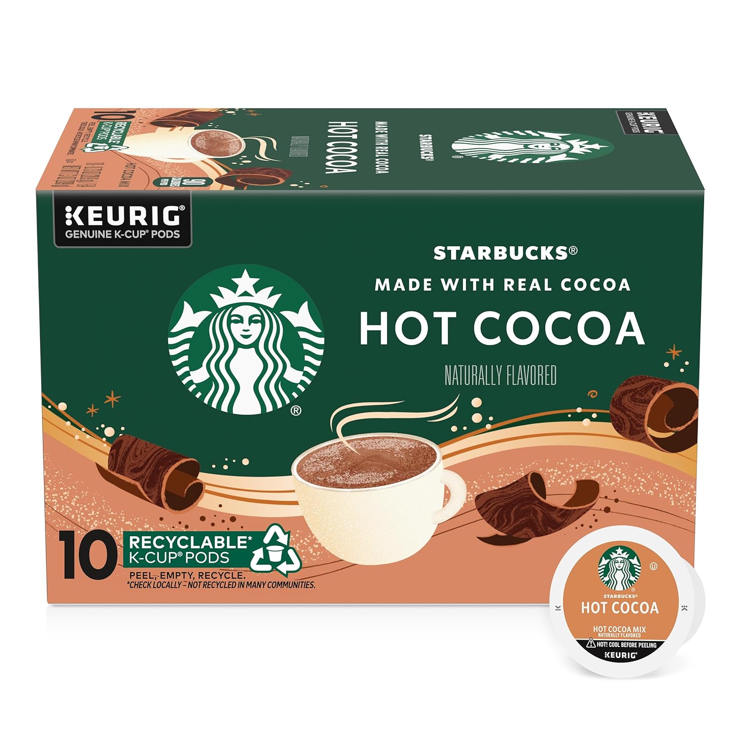 KupofK Coffee Starbucks Hot Cocoa K-cups for coffee makers, individually packaged for delicious hot cocoa.