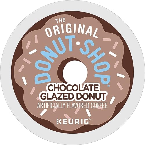 KupofK Coffee The Original Donut Shop Chocolate Glazed Donut K-cups, 24 count, coffee capsules in a bulk box.