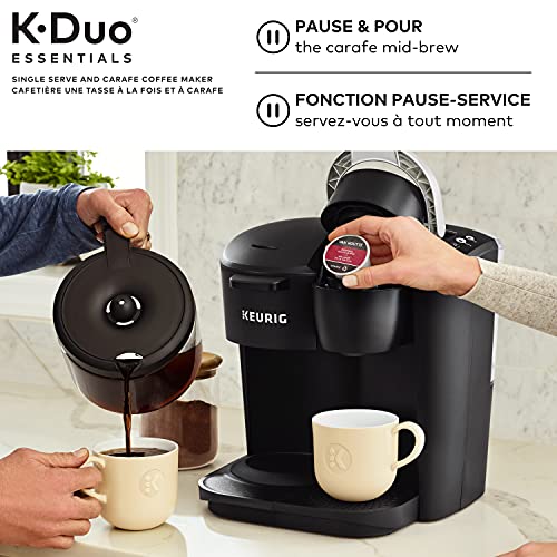 KupofK Coffee Keurig K-Duo Essentials coffee maker with dual brew options and digital display on a kitchen countertop