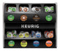 KupofK Coffee Keurig premium K-Cup pod storage rack holding multiple coffee pods in a sleek black design