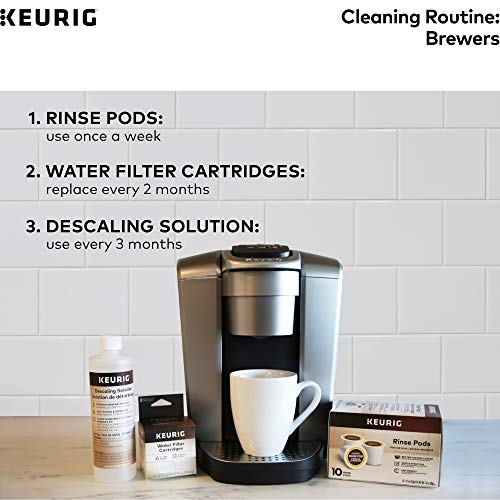 KupofK Coffee Keurig rinse pods 10-count K-cups for cleaning and maintaining coffee machines, shown in a close-up image.