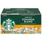 KupofK Coffee Starbucks Veranda Blend 72-pack coffee pods in a box with colorful packaging and branding.