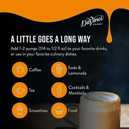 Bottle of Davinci Gourmet Irish Cream Syrup in 25.4 fl oz size, featuring a label with Irish cream flavor and brand name KupofK Coffee.