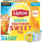 KupofK Coffee Lipton Iced Tea K-Cup Pods, Southern Sweet Black Tea, 24 count, for use with Keurig brewers