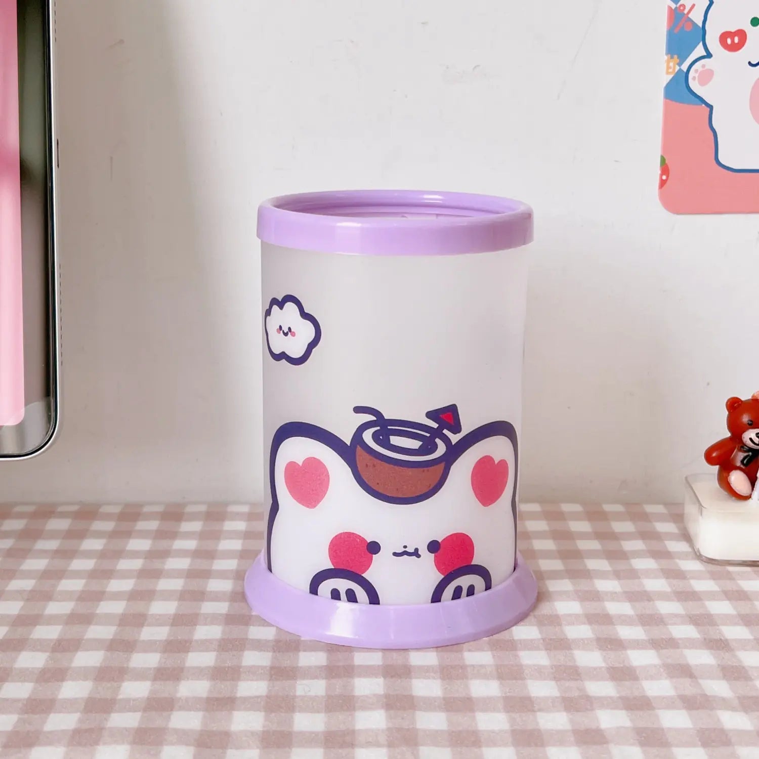 Korean Cute Desktop Storage Organizer with Four Slots