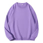Light beige LadyShow cotton women's autumn O-neck sweatshirt, loose fit, casual pullover with long sleeves and solid color.