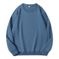 LadyShow Cotton women's autumn O-neck sweatshirt with hood, loose fit, solid color, casual pullover for women.