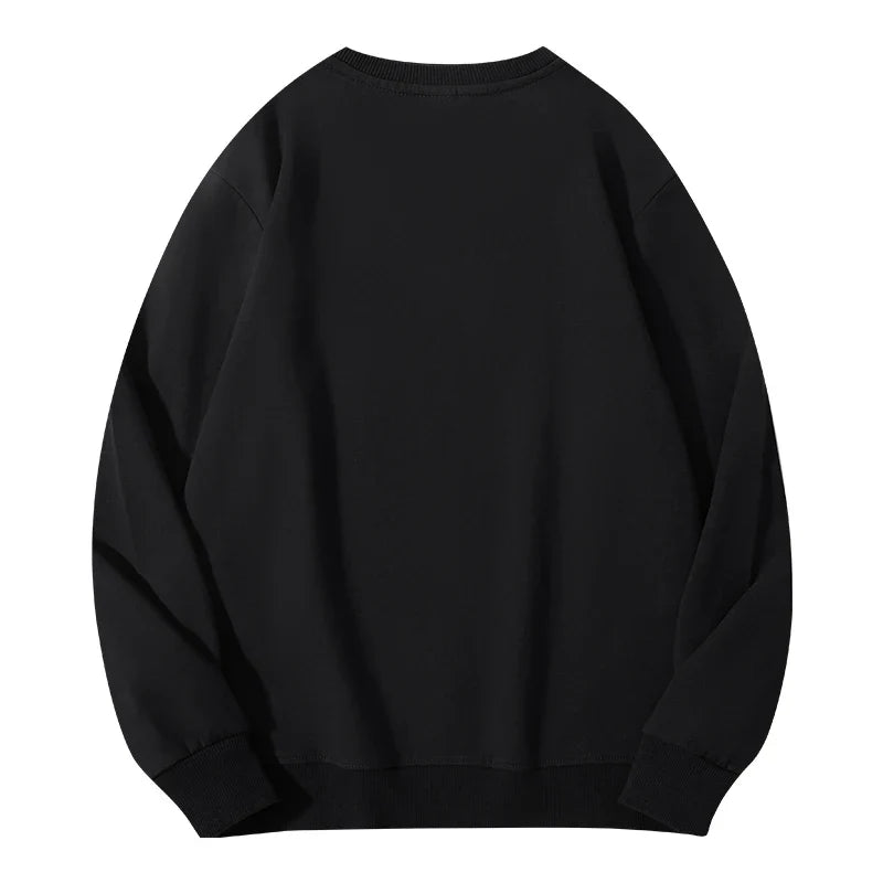 Women’s autumn cotton O-neck sweatshirt hoodie from LadyShow featuring a loose, casual fit and solid color design.
