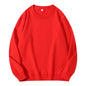 Beige women's cotton O-neck sweatshirt with hood, casual loose fit, long sleeves, solid color, ideal for everyday wear