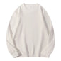 LadyShow cotton women's autumn O-neck sweatshirt with hood, loose fit, solid color, casual pullover, basic women's top.