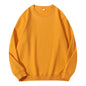 Light beige women's autumn cotton O-neck sweatshirt with hood, loose fit, casual style, long sleeves, basic pullover from LadyShow.Store