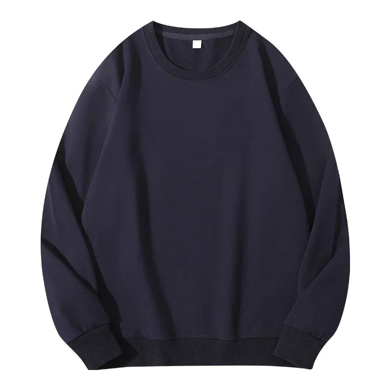 Light beige women's cotton O-neck sweatshirt with hood, loose fit, casual style, long sleeves, and solid color for comfortable wear.