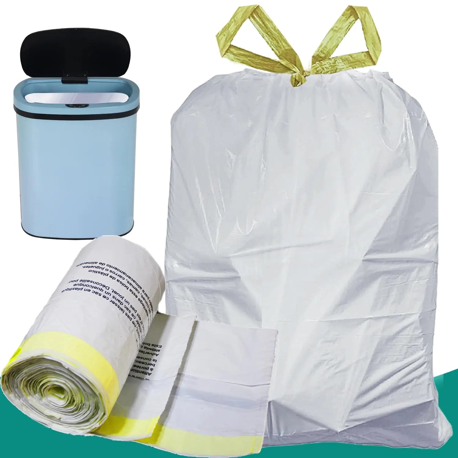 Large Trash Bags Big Tall heavy duty 21 Gallon Drawstring Trash Bags 1.0 MIL 30 Count - 28" x 34" - Wholesale Commercial Garbage Bags - BACKUPMYFILESNOW