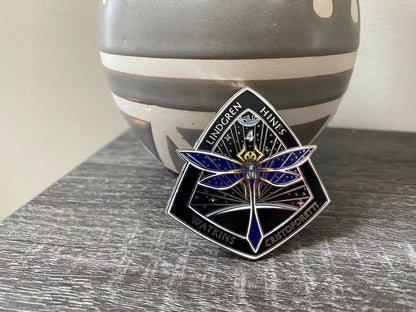NASA Crew-4 USCV-4 mission patch enamel pin featuring detailed hard enamel design and vibrant colors, ideal for space enthusiasts.