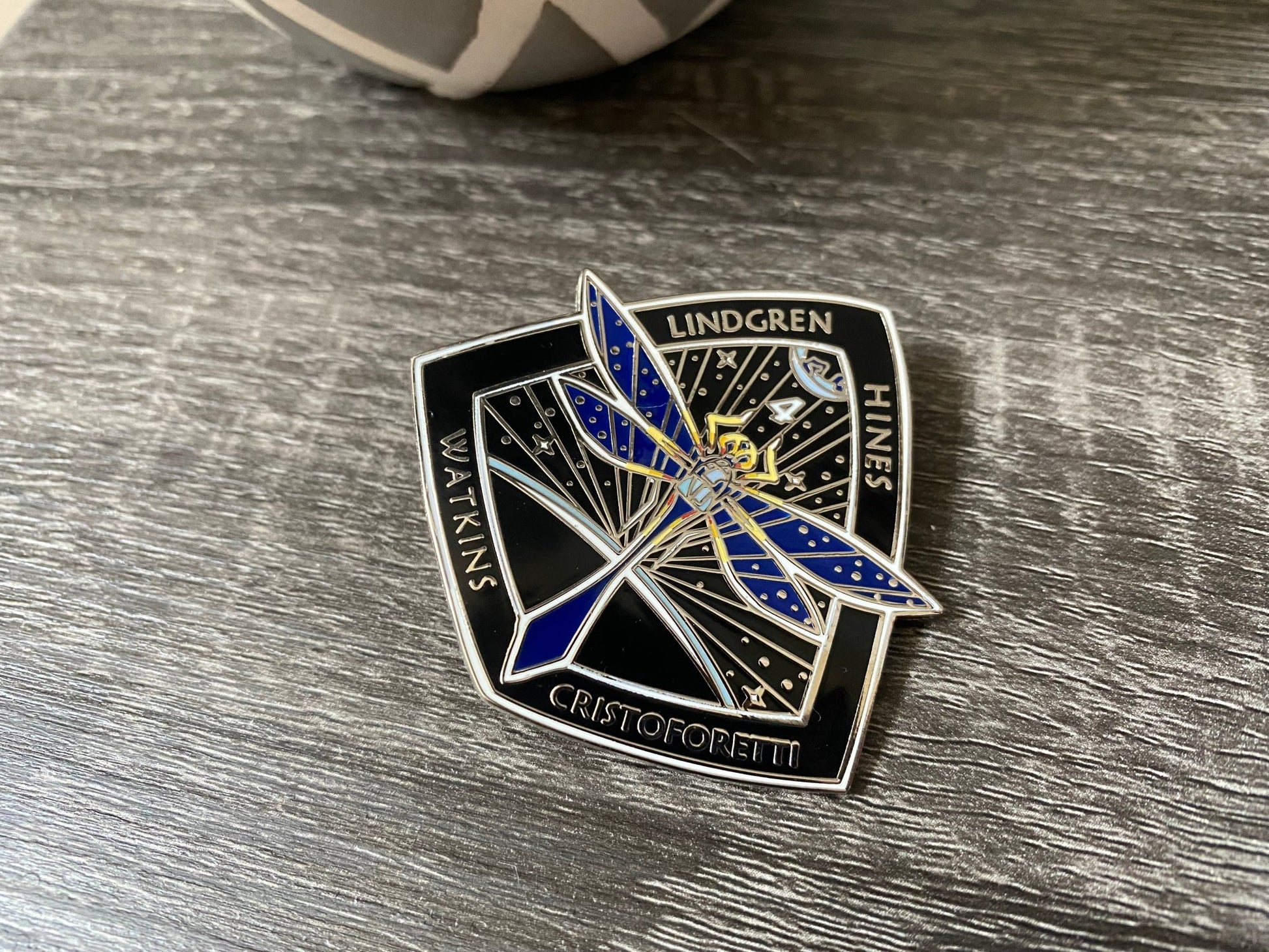 NASA Crew-4 USCV-4 Mission Patch hard enamel pin, featuring detailed space mission design and vibrant colors, by Launch Pins.