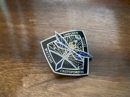 NASA Crew-4 USCV-4 Mission Patch enamel pin by Launch Pins featuring detailed space mission patch design.