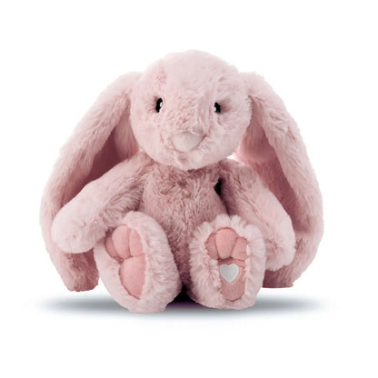 Lavender Life Company Xander Bunny weighted plush in mocha with lavender accents, calming stuffed bunny for relaxation and comfort.