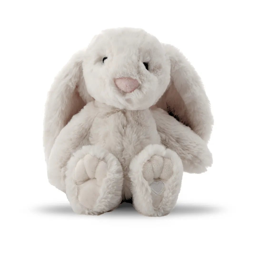Lavender Life Company Xander Bunny weighted plush in mocha color, lavender stuffed bunny with calming, soft plush fabric.