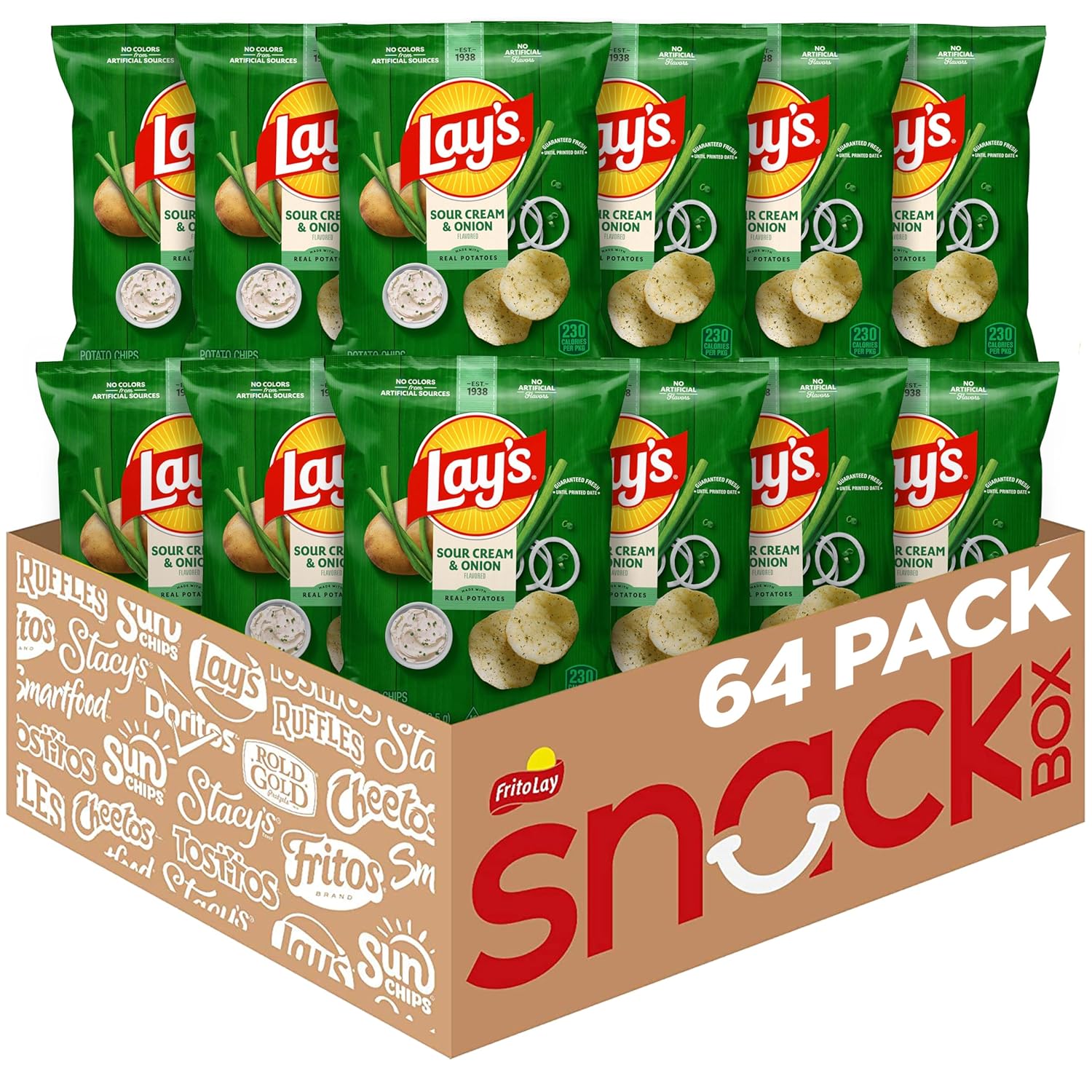 Lay's Potato Chips, 4 Flavor Variety Pack, 1 oz Single Serve Bags, (40 Pack) - BACKUPMYFILESNOW